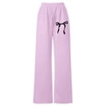 thumbnail image 4 of QASIEATN Wide Leg Sweatpants Women High Waisted Pants with Pockets Baggy Jogger Pants Trousers Sweatpants, 4 of 5