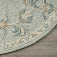thumbnail image 5 of LR Home Wade 7'3" x 7'3" Cream/Blue Floral Wool Indoor Area Rug, 5 of 7