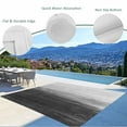 thumbnail image 6 of Outdoor Rug 4x6 ft Black and White Brush Stroke Textured Waterproof Outdoor Patio Rug Mat Non Slip Outside Area Rugs Carpet for RV,Camping,Porch,Deck,Pool,Balconybackyard,Abstract Modern, 6 of 9