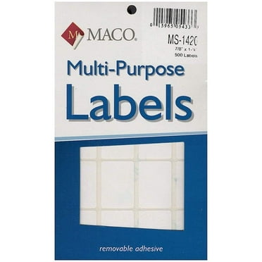 Maco Multi-Purpose Handwrite Labels (500 Per Box) White 7/8 in. x 1 1/4 in. Pack of 6 Boxes (3,000 Labels)