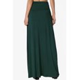 thumbnail image 2 of TheMogan Women's Casual Lounge Solid Foldable High Waist Draped Jersey Relaxed Long Maxi Skirt Hunter Green S, 2 of 7