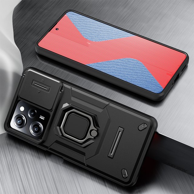 Redmi Note 12 Pro Plus Note 12S Note 12 Turbo Poco X5 Pro Poco F5 Lujo A Prueba De Golpes Duro Armor Caso Con Soporte De Metal De Rotación