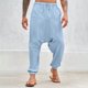 thumbnail image 1 of Pantalones largos para hombre, pantalones casuales de color sólido, pantalones de gama baja, pantalones Harun, pantalones de corsé con cintura elástica, pantalones de algodón para hombre, 1 of 6