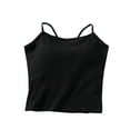 thumbnail image 2 of Tank Tops For Women with Built in Bras Summer Casual Crew Neck Sleeveless Spaghetti Strap Camisole Pullover Lightweight Tops for Women, 2 of 6