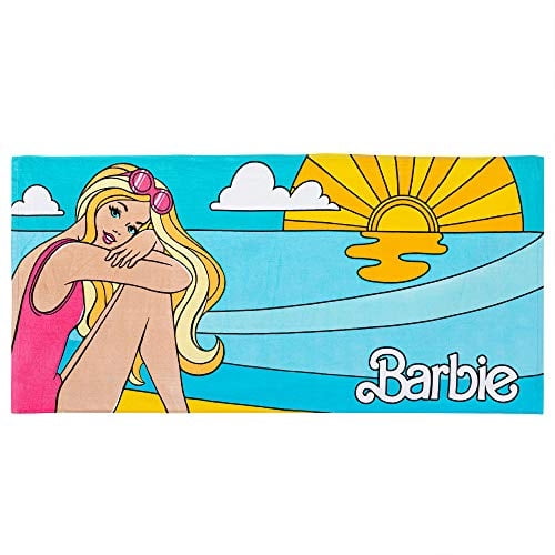 Franco Kids Super Soft Toalla de playa de algodón, 58 in x 28 in, Barbie Franco Franco