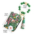 thumbnail image 4 of ID Bag Silicone Bracelet Floral Folding Card Holder Printed Leather Wallet Keychain Including Keychain ID Bag Floral Wallet Card Holder, 4 of 6