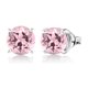thumbnail image 1 of Pendientes Tipo Botón JeenMata con Solitario de turmalina rosa 1 quilate Chapados en oro blanco, 1 of 6