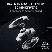 Razer BlackShark V2 HyperSpeed Wireless Gaming Headset - THX Spatial Audio - Bendable Mic - 50mm Drivers - 2.4GHz, Bluetooth or USB - 70 Hr Battery w/USB Type C Charging - White