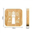 thumbnail image 3 of Luz de noche para niños Lighthousewooden Lámpara 3d Luces de madera creativas Patrón de talla de madera 3d Luz de noche LED para mesa de escritorio con hogar alimentado por USB Feliz Sencillez, 3 of 5