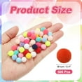 thumbnail image 2 of Uxcell Pompons, Petites Boules de Pompons Pelucheuses pour Artisanat Décorations DIY Orange Rouge, 2 of 5