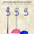 thumbnail image 6 of OTVIAP 304 Stainless Steel Mop Broom Holder Organizer Wall Mounted Cleaning Tools Storage Rack, Mop Holder Rack, Mop Broom Organizer, 6 of 8
