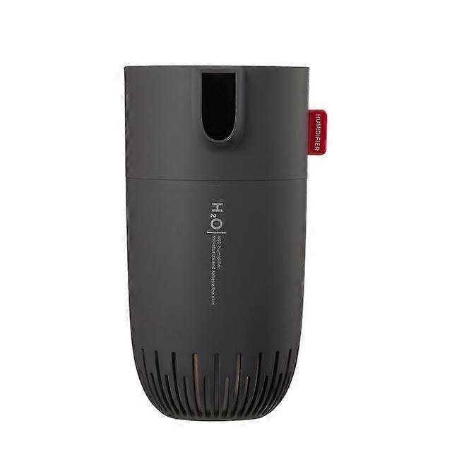 Humidificador de aire inalámbrico, difusor de aromaterapia USB con lámpara LED cálida, batería inteligente, pantalla digital, mini generador de niebla portátil para automóvil, color negro