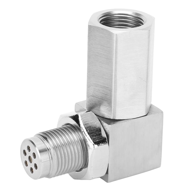 Convertidor catalítico de 90 grados CEL Elimina Check Sensor O2 Socket Acero inoxidable