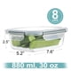 thumbnail image 2 of Juego de 8 Contenedores de Vidrio para Alimentos HOMBERKING con Tapa Hermética de 880ml, 2 of 7