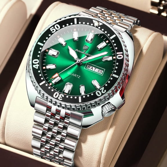 POEDAGAR Men Quartz Wrist Watch Stainless Steel Casual Analog watch