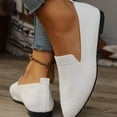 thumbnail image 2 of Women's Slip-on Comfort Flat Woven Pointy Fashion Cutouts Breathable Knit Flat Shoes, 2 of 4