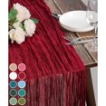 thumbnail image 1 of Camino de mesa de gasa estilo bohemio Yoyauz, estilo rústico, transparente, para bodas, despedidas de soltera, fiestas de cumpleaños, tartas, decoración de mesa, 9,8 pies de largo, 1 of 7