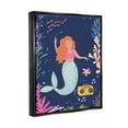 thumbnail image 3 of Stupell Industries Happy Mermaid Dancing Boombox Graphic Art Jet Black Floating Framed Canvas Print Wall Art, Design by Nikita Jariwala, 3 of 6