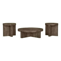 Kinkaid 3-piece Solid Wood Coffee and End Table Set Brown