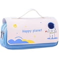 thumbnail image 2 of Estuche para lápices JAMW de lona 3 compartimentos Kawaii Azul cielo Sencillez, 2 of 5