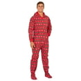 thumbnail image 4 of Footed Pajamas - Nordic Christmas Adult Hoodie Fleece One Piece - Adult - Medium Plus/Wide (Fits 5'8 - 5'11"), 4 of 5