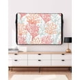 thumbnail image 3 of Outdoor TV Cover 30 to 32 Inch Weatherproof, Red Orange Coral Pattern Waterproof TV Screen Protector for Outside Decor with Zipper and Pocket 30"L x 19"H&nbsp; , Tropical Ocean Summer, 3 of 7