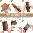 thumbnail image 3 of 50 Sets Rectangular Kraft Paper Drawer Gift Boxes with Window 6.3x3.5 Inch Food Packaging Boxes with Blank Labels Twine for Candy Soap Jewelry Wedding Party Favors, 3 of 6