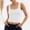 White, variant on SNKSDGM Women's Plus Easter Shirts Ribbed Tank Tops for Women Built in Bra Women's Neck Sleeveless Knit Ribbed Fitted Casual Crop Tank Top