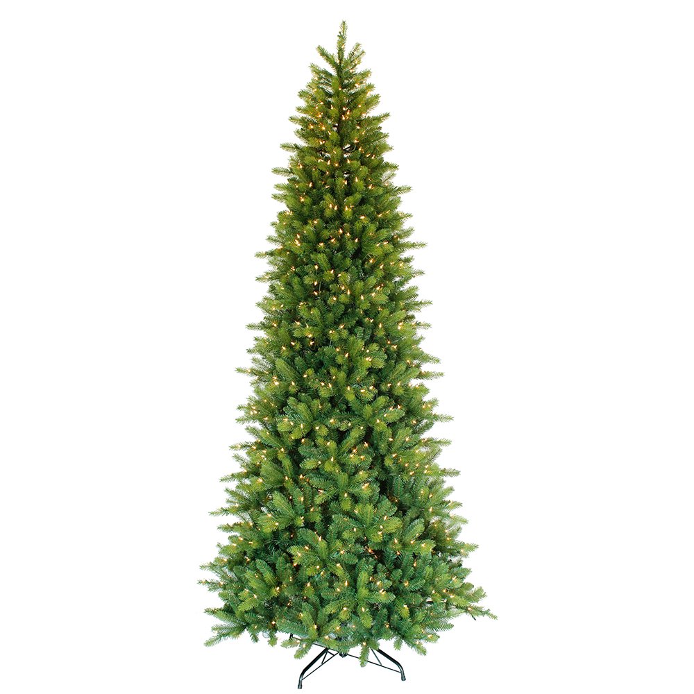 Puleo International 9 ft. PreLit Slim Forest Fir Artificial Christmas