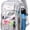 Light Gray, variant on Clear Backpack, Heavy Duty PVC Transparent Backpack Stadium approved with Reinforced Strap School Bookbag for School, Workplace, Stadium, Travel, Security, Festival, College (Black)