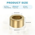 thumbnail image 2 of Uxcell Sleeve Bearings,14mm Bore x 20mm OD x 10mm Length Self-Lubricating Cast Brass Bushing Plain Shaft Bearings for Sliding Movements Parts of Machinery(Gold Tone, Pack of 2), 2 of 6