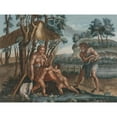 thumbnail image 2 of Alexander Belopotocký 14x12 Black Ornate Wood Framed Double Matted Museum Art Print Titled: Biblical Scene II. (1845-1865), 2 of 5