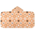 thumbnail image 5 of Yayeee Kids Hooded Towel with Hand Pockets Beach Soft Absorbent Bath Wrap 50 x 23.5 inch, Orange Ghost Plaid Pattern, 5 of 5