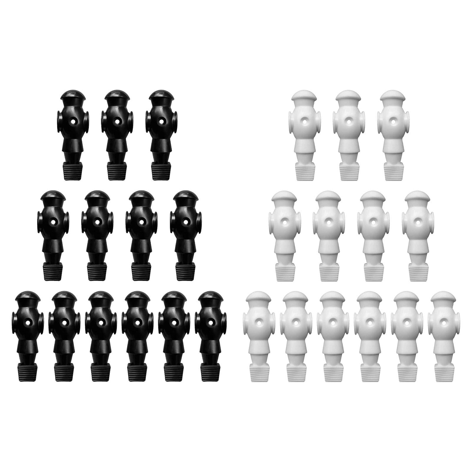 DimyFew 26Pcs Table Soccer Men Player Foosball Soccer Table Football Men Football Player Black White