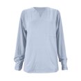 thumbnail image 4 of XDZJLR Mens Polo Shirt Solid Color Long Sleeve With Pocket Lapel V Neck Fashion Leisure Business Oversized Tops, 4 of 4