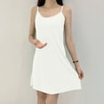 thumbnail image 5 of Womens Nightgowns New Nightgowns for Women Spaghetti Strap Nightdress Full Slip Sleep Dress Sleeveless Pajama Comfy Chemise White XL, 5 of 6