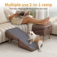 thumbnail image 4 of 2-in-1 Foldable Wooden Dog Stairs & Ramp for Small Dogs Cats, Split Ottoman Design Brown, 4 of 25