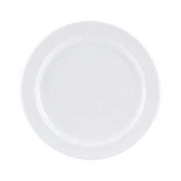 Excellante Nustone White Melamine Dinnerware Collection 5.5 Inch, Round Plate, Comes in Dozen