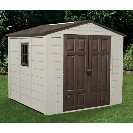 lifetime 60222 10x8 plastic grey storage shed - youtube