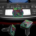 thumbnail image 1 of Binmer 20W Car Bluetooth 5.0 Wireless Handsfree Car FM Transmitter Receiver Radio MP3 Adapter Player, 1 of 9