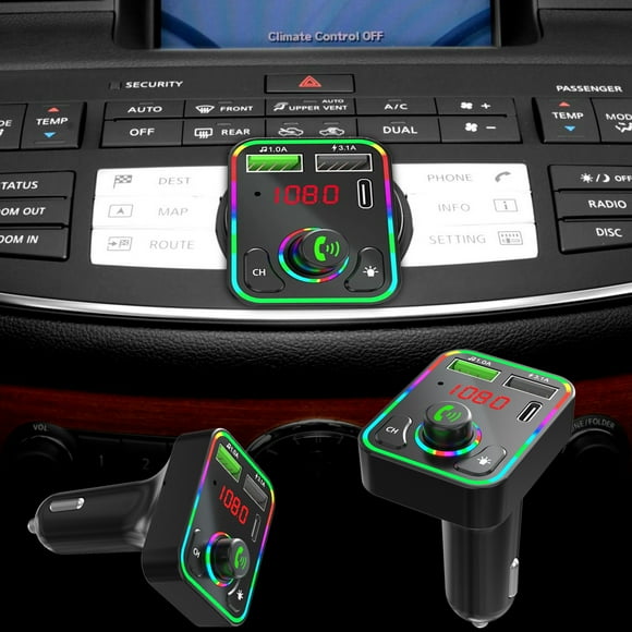 tumgatte 20W Car Bluetooth 5.0 Wireless Handsfree Car FM Transmitter Receiver Radio MP3 Adapter Player Summer Savings