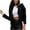 Black, variant on Leesechin Women's Blazer Jacket Fashion Casual Solid Color Long Sleeve Cardigan Short Zipper Top Jacket Coat Outwear