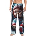 thumbnail image 2 of Lsque Chucky Print Men's Pajama Pants, Lounge Pant - Comfortable Home Wear,Elastic Waistband, Stylish Design-Large, 2 of 9