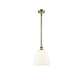 thumbnail image 4 of 516-1S-WPC-GBD-92 Innovations Lighting Bristol Glass 1 Light 9" Mini Pendant Antique Brass/Matte White, 4 of 5