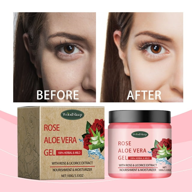 Puntoco Gel reafirmante con extracto de aloe vera y rosa, hidratante profundo, reparador para después del sol, 100 g