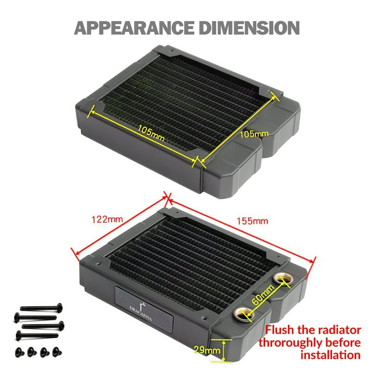 Dracaena Computer Radiator Copper Water Cooling Cooler for
