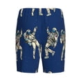 thumbnail image 2 of Haiem Disco party Astronaut Dancing Men's Pajama Short with Soft Woven Cotton Elastic Waistband Sleep Short-Small, 2 of 9