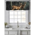 thumbnail image 4 of Forest Deer Curtain Valances for Windows, Farmhouse River Vintage Elk Kitchen Valance Window Treatment, Light Filtering Block Curtains for Bathroom/Bedroom/Living Room 42'' x 12'', 4 of 9