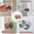thumbnail image 6 of NOGIS 2 PCS Door Knob Covers for Round Door Handle, Flower Shape Door Knob Protector Cover Wall Protectors Washable and Reusable Door Handle Cover for Door Handle Protection and Decor (Khaki), 6 of 7
