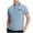 Light Blue, variant on hoksml Men Golf Polos Shirt Solid-Color Collared Polos Shirt Button Pocket Colour Blocking Short Sleeve Top Casual Loose Turndown Collar Blouse Shirt Elastic Cuffs